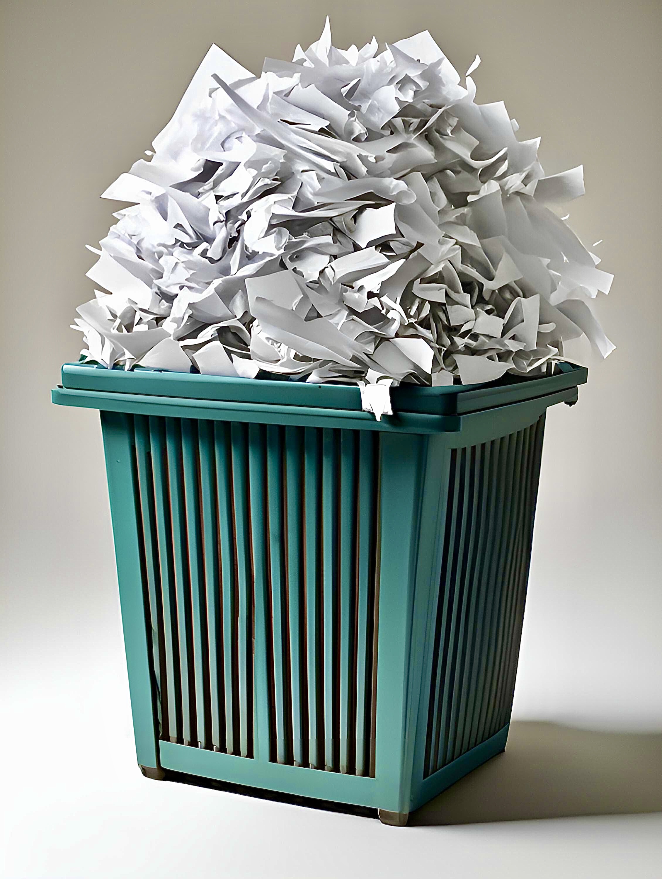 کتاب و کاغذ باطله کنار هم